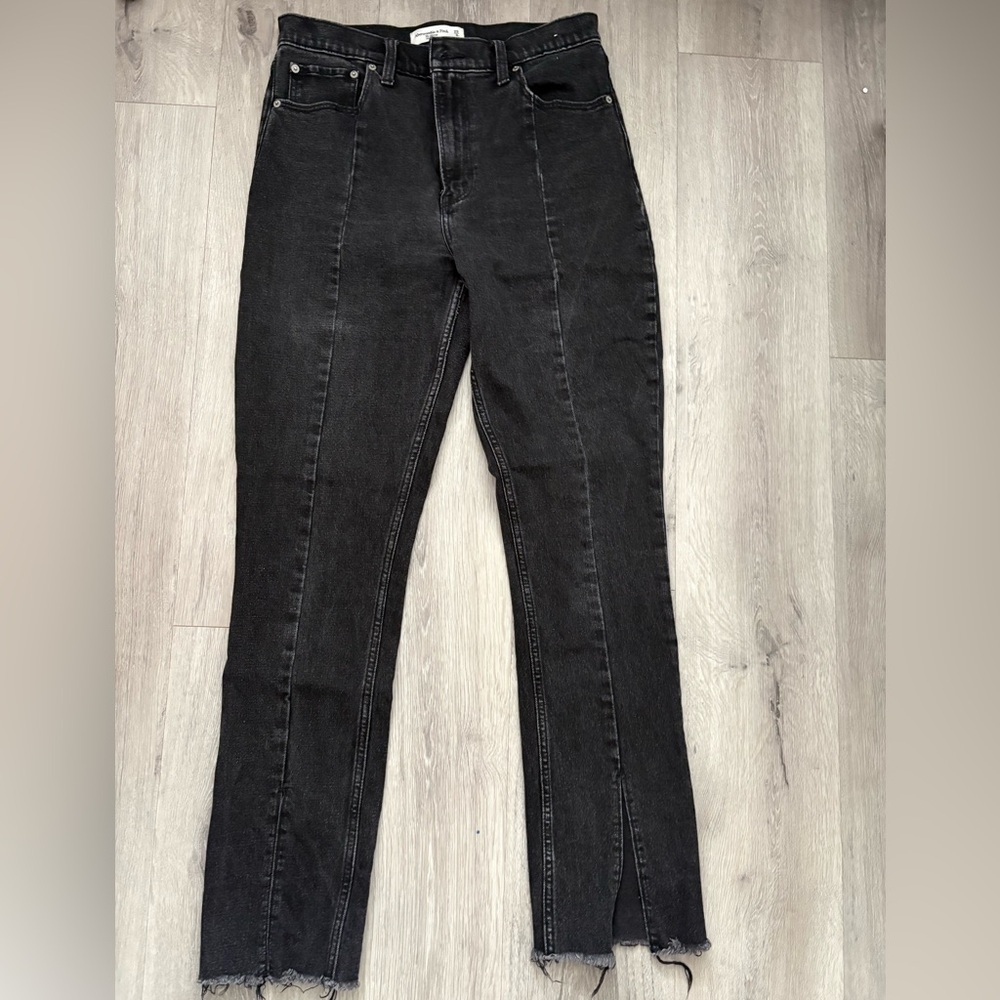 Abercrombie & Fitch Dark Gray Flare Jeans The Skinny High Rise